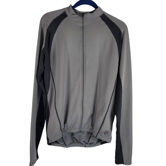 Novara Gray Men's Cycling Athletic Full Zip Cycling Jacket L * Read - Picture 1 of 6